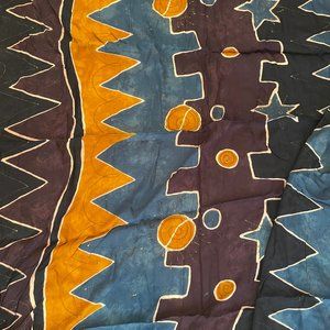 Large Vintage Batik Scarf Sarong Wrap Cover Up Koko Knot 62" x 40"